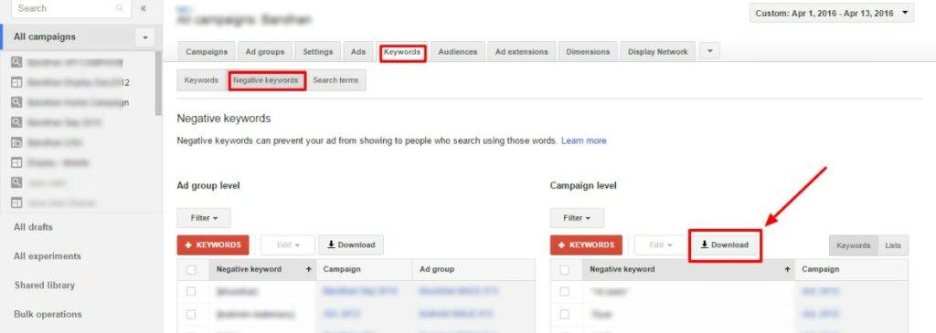 Add Negative Keywords to Your Google Ads Campaigns